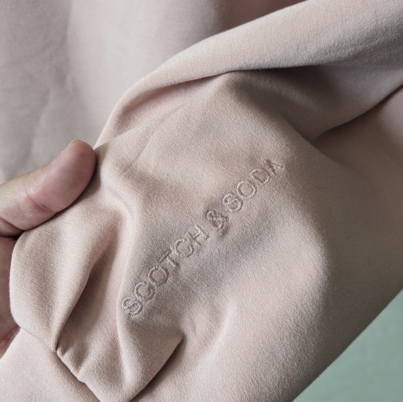 Scotch & Soda Dropped Shoulder Light Pink Hoodie - Picture 5 of 10